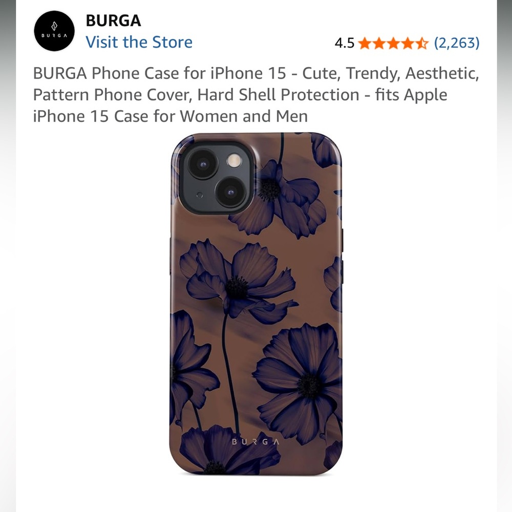 BURGA “Velvet Night” iPhone 15 Case